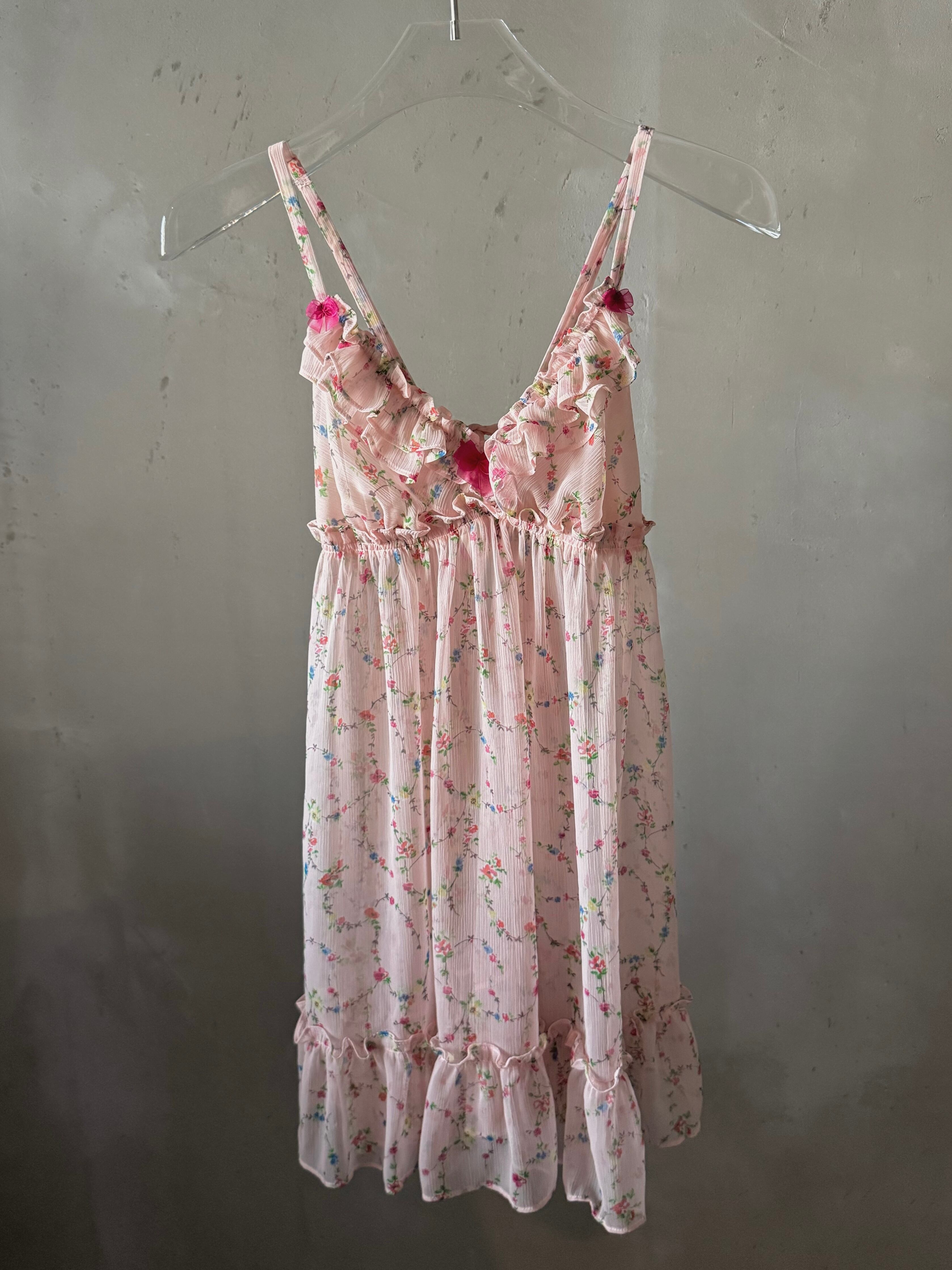 BETSY JOHNSON small flower back ribbon baby doll