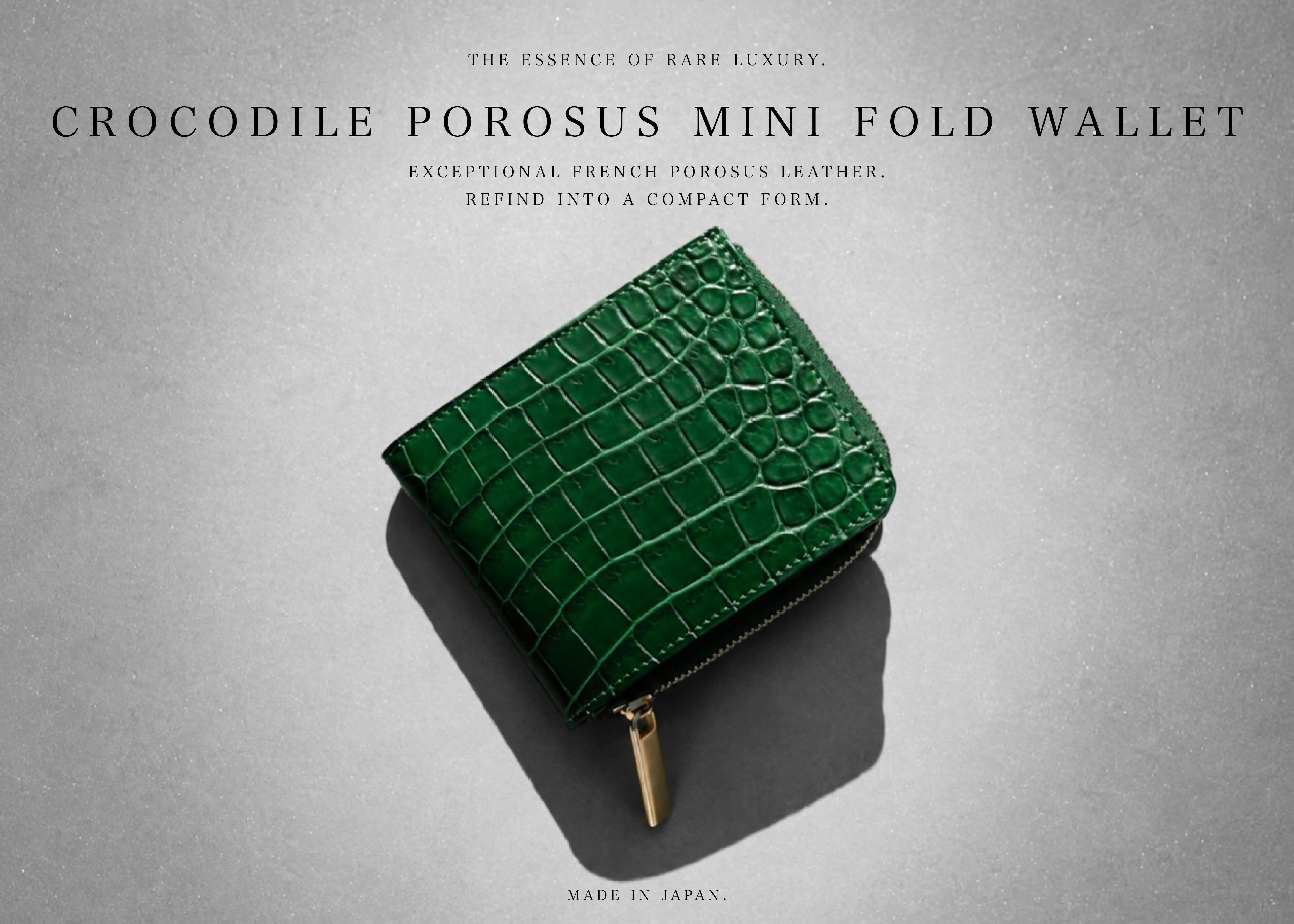 Crocodile Porosus Mini Fold Wallet