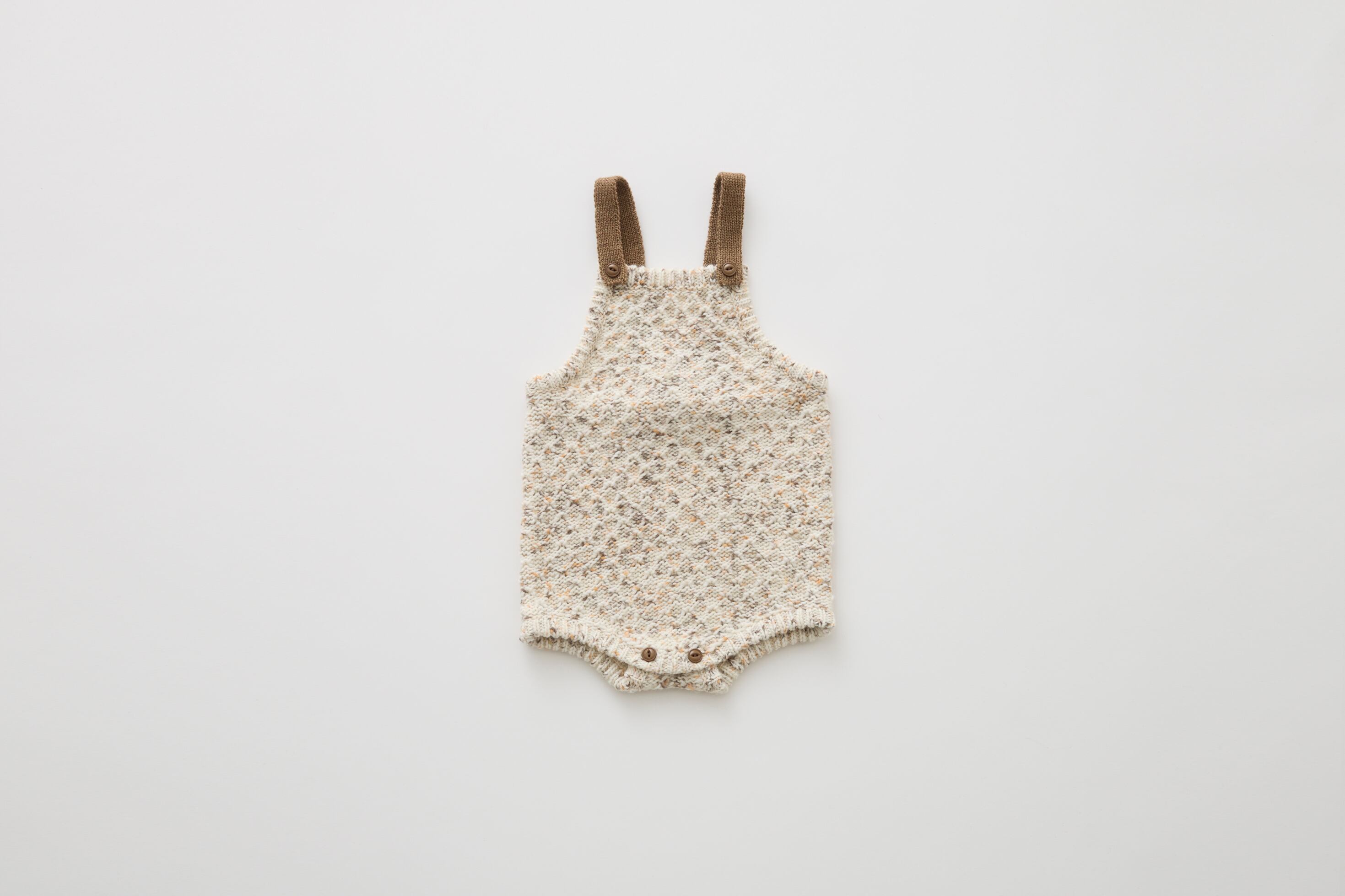 eLfinFolk(エルフィンフォルク)/ Nep Yarn Knit Rompers / ivory / 80cm