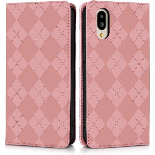 シンプルスマホ7 / シンプルスマホ6 ケース 手帳型 人気 PUレザー カバー simple sumaho6 A201SH / BASIO active SHG09 / Basio active2 SHG12 ケース 手帳型 お洒落 スマホケース a201sh 携帯カバー シンプルスマホ6 A201SH ケース 手帳型 ビジネス カバー カード収納 マグネット内臓式 スタンド機能付き ピンク 2423