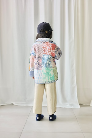 ＜PHET AND PLOY＞QUILTED JACKET キルト ジャケット キッズ（khaki stripe）