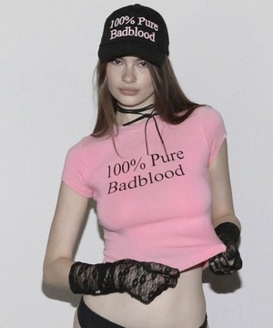 [BADBLOOD] Pure Short Sleeve Slim Fit - Pink