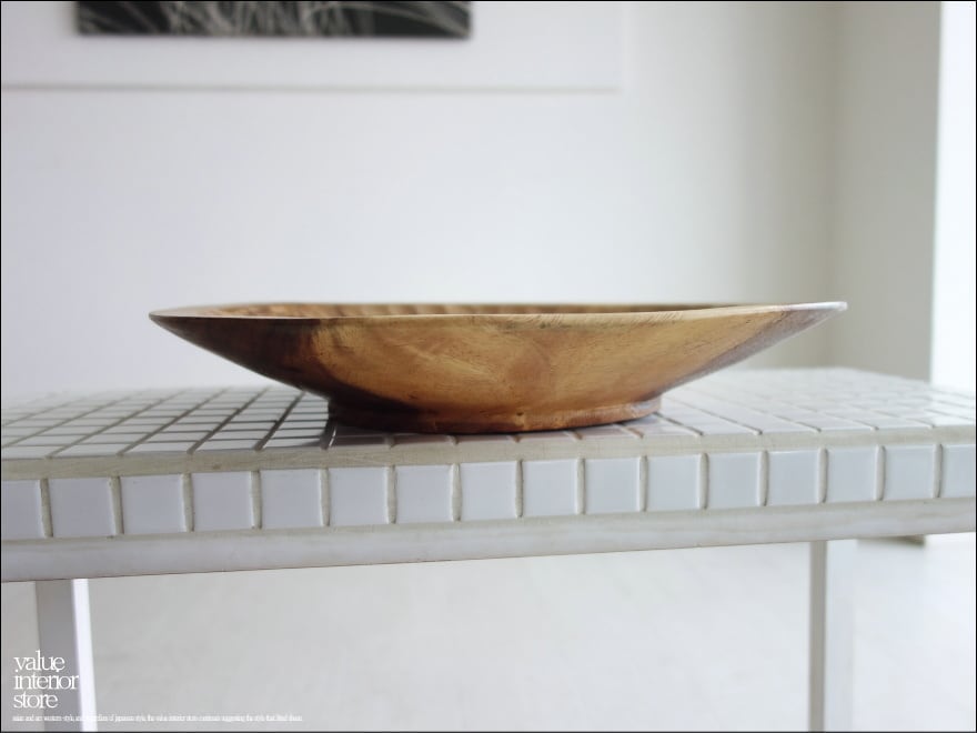 総無垢 チーク ハンドメイド 手作り 天然木 無垢材 ウッドトレイ 花器