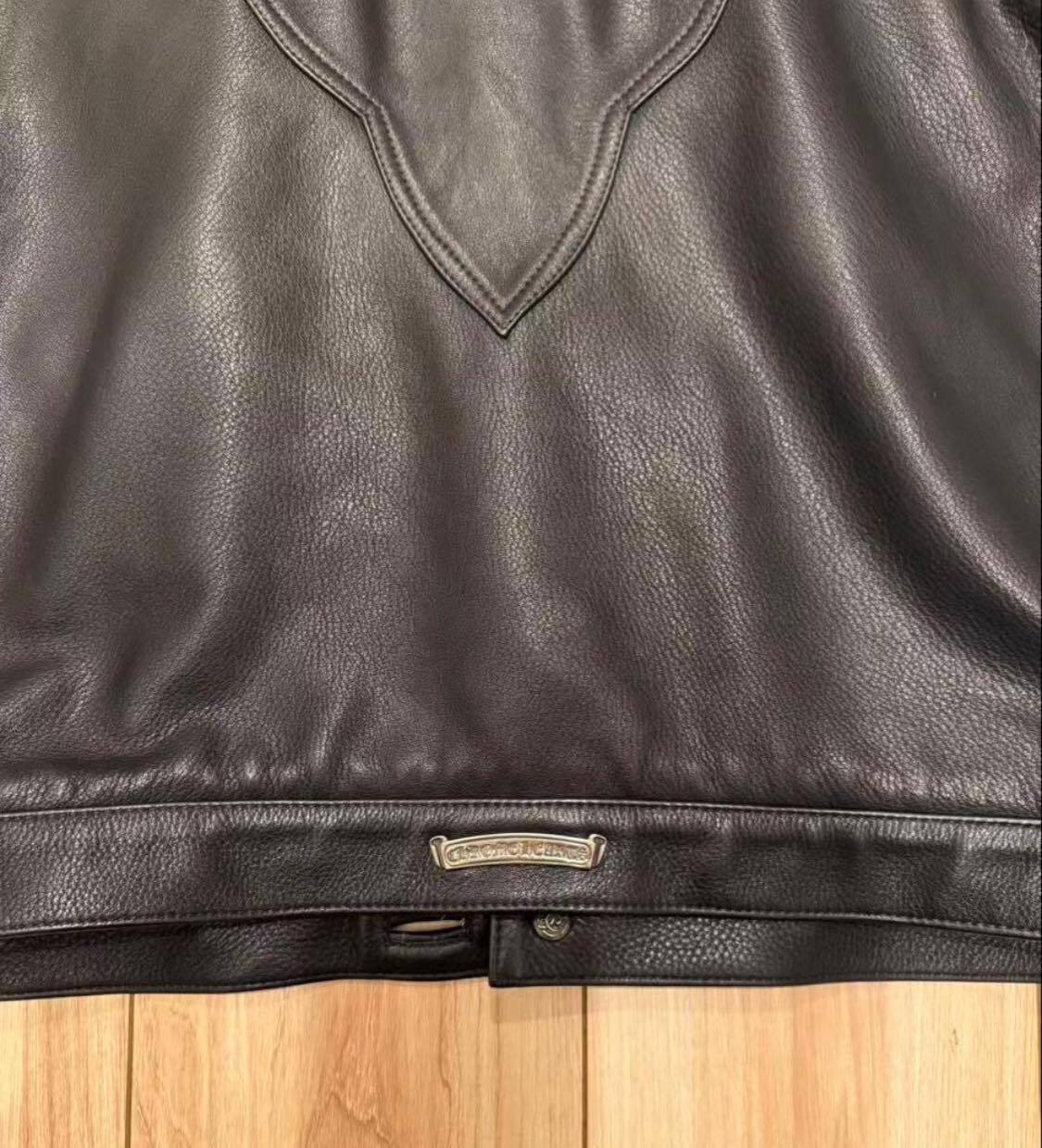 CHROME HEARTS クロムハーツ Floral Cross Calf Leather Jacket