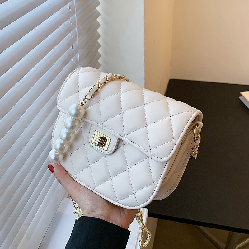 パールチェーン サマー 夏物 真珠 スクウェア メッセンジャーバッグ Tiancai_Wing_Bag12033369710