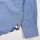 TOMMY HILFIGER トミーヒルフィガー NEW YORK FIT エルボーパッチ BD ボタンダウン オックスフォード 長袖シャツ XL/ブルー メンズ