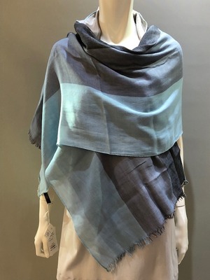 LARISOETA(ラリオセタ）RS190/07735 Col.001 イタリア製　ユニセックスジャガード袋縫いスカーフ