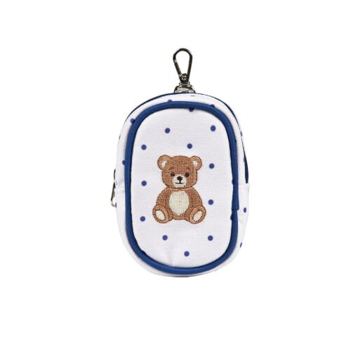予約【Sallys】Roony bear poop bag pouch (Blue dot)