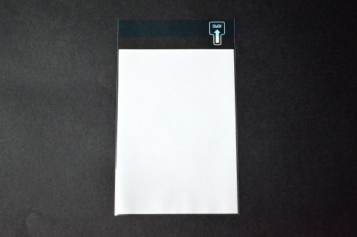 印刷透明封筒 A6 【1,000枚】 OPP 40μ(0.04mm) はがき/写真用　切手/筆記可 静電気防止処理テープ付き 折線付き　横110×縦155＋フタ30mm印刷可