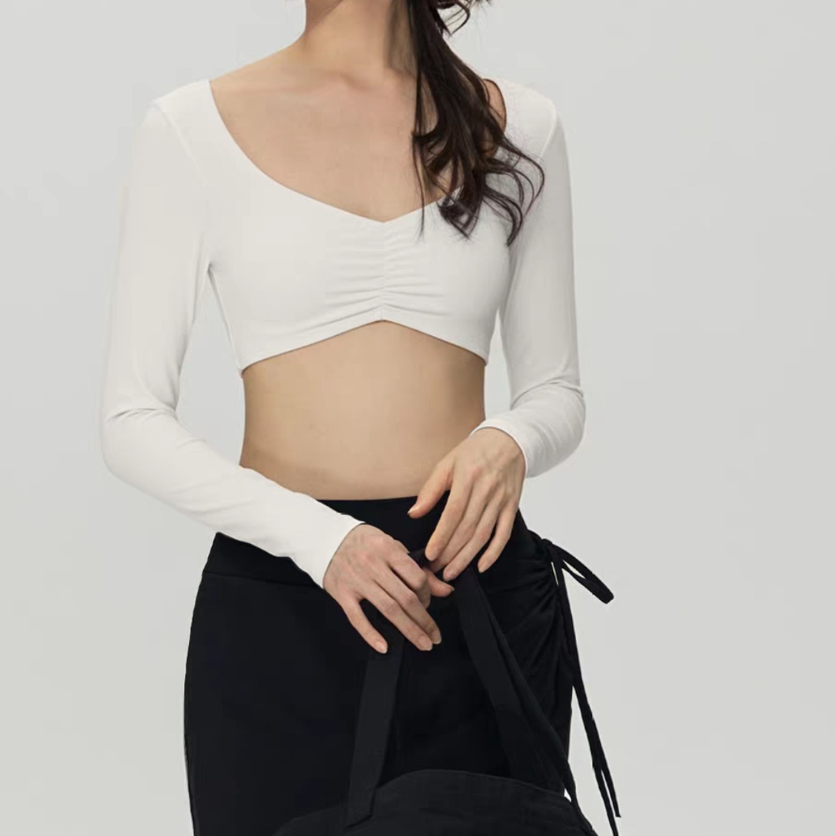 SUKARA フロントギャザータンクトップ ヨガウェア SUKALA】アメリカンスリーブギャザータンクトップ(XS・S・M・Lサイズ