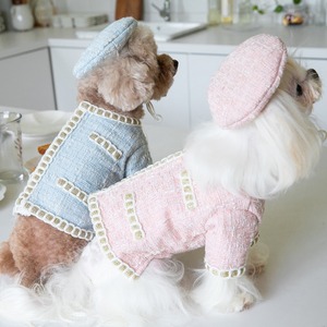 【PET】2色展開裏起毛お嬢様風ボタン付きコートOR帽子