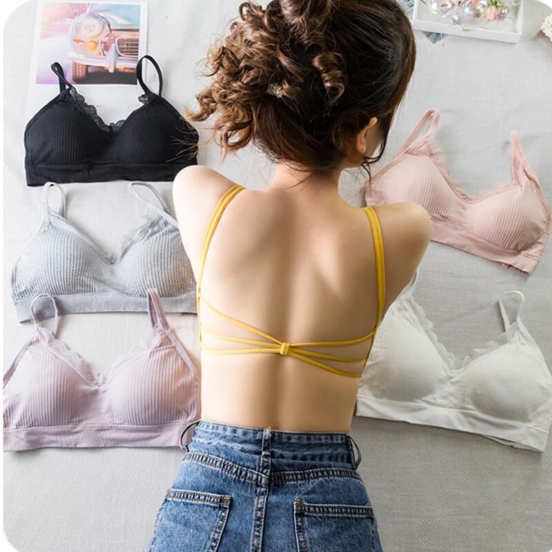 スチールリングなしのレース下着女性の春服バージョン薄い学生の小さな胸が美しい背中のアンチグレアベストブラを集めました 1号婦人91384129590
