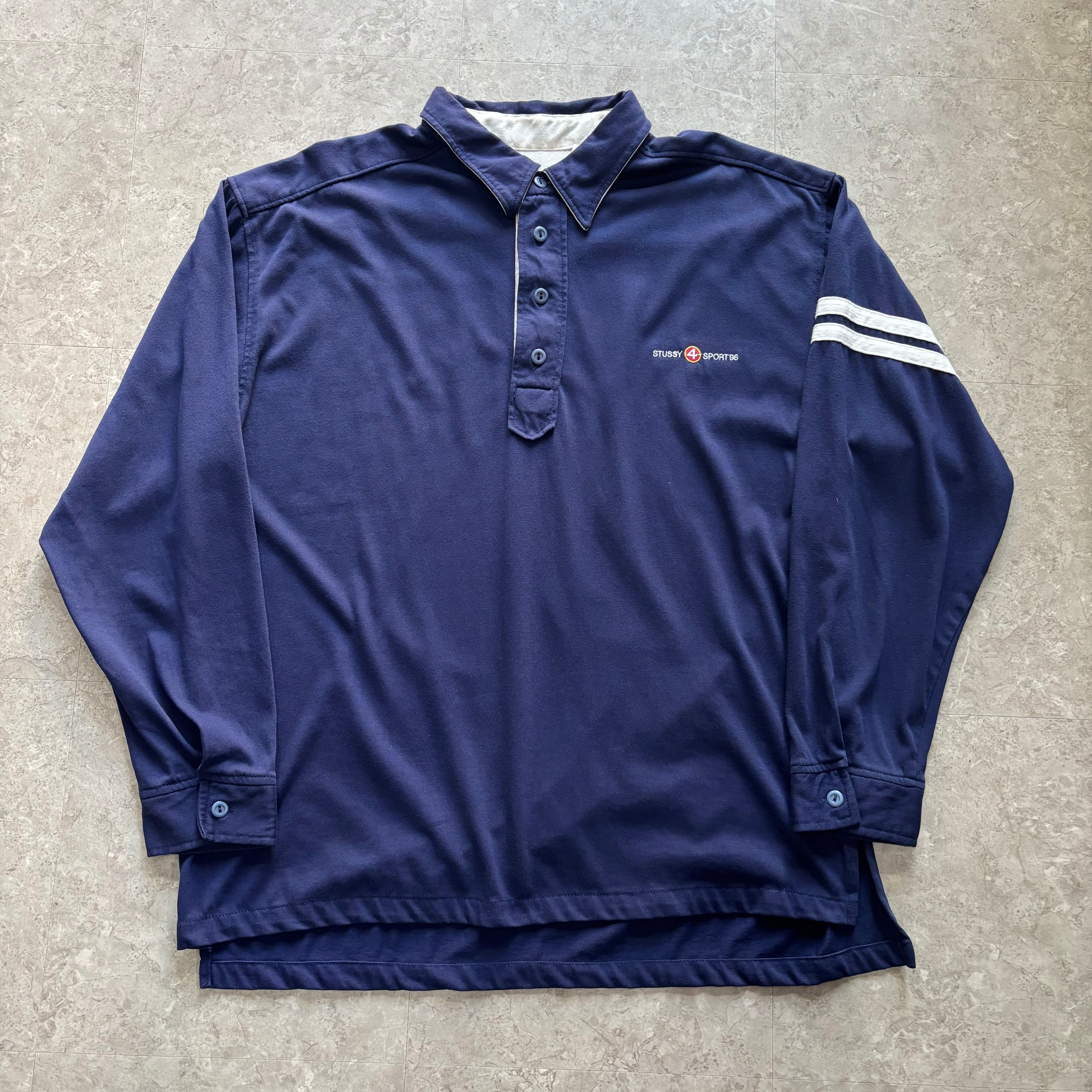 90s stussy sport L/S polo shirt【仙台店】
