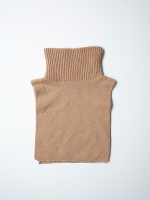 Knit false collar "camel"