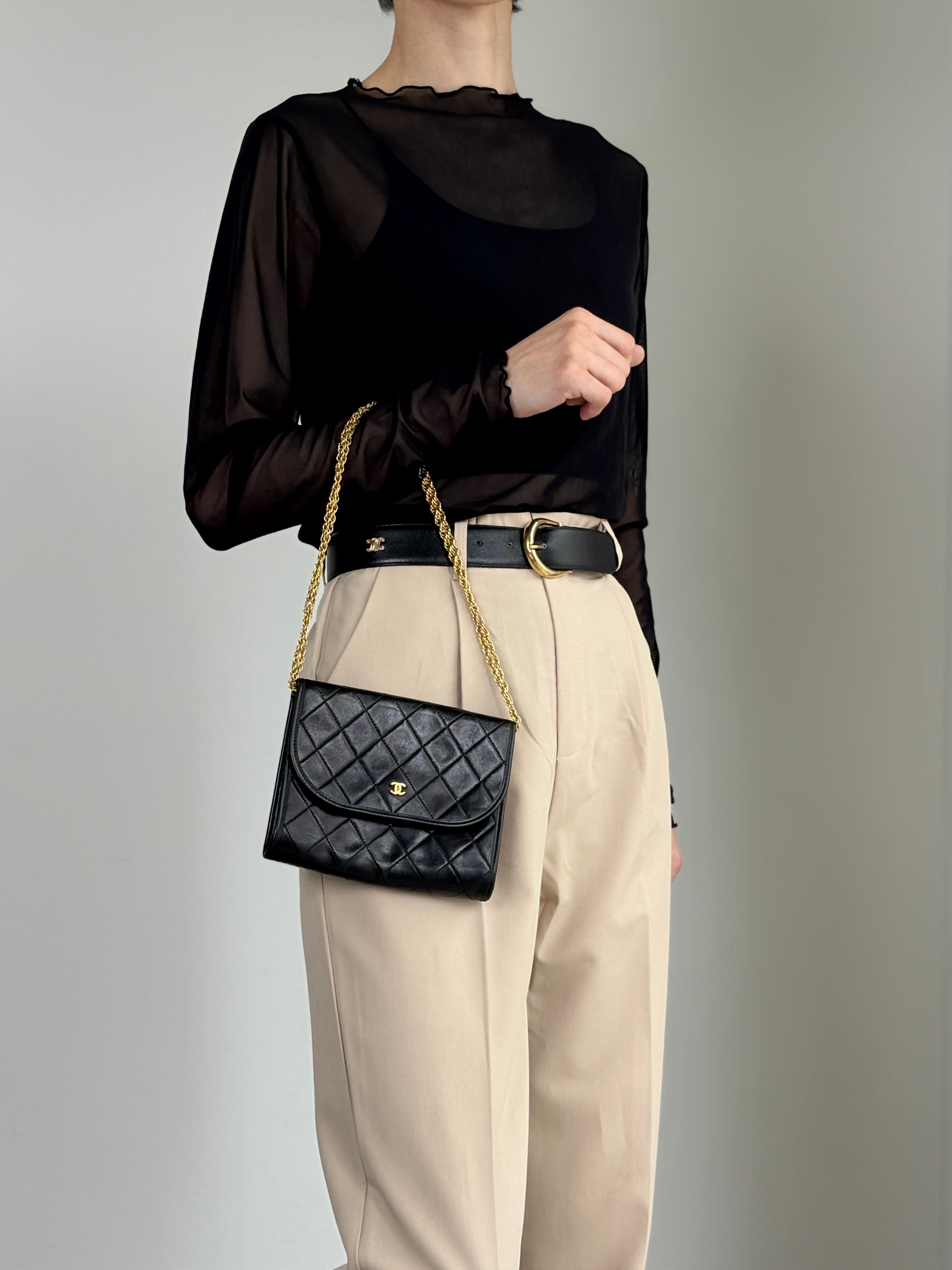 CHANEL マトラッセ ショルダーバッグ シャネル ココマーク ブラック CHANEL シャネル ショルダーバッグ ブラック マトラッセ ココマーク