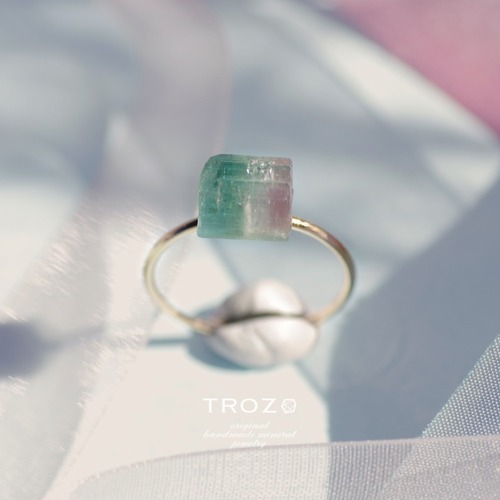 【011 Sugar Flower Collection】 トルマリン 鉱物原石 14kgf / シルバー925 リング 天然石 アクセサリー