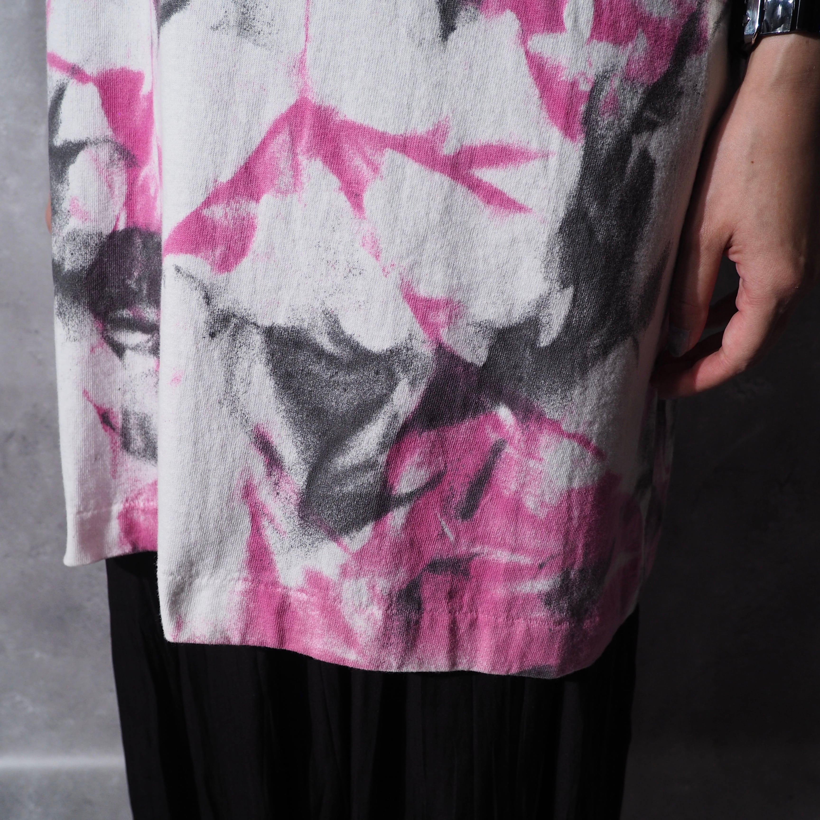 1990s ” Fruit of the loom ” psychedelic dyed loose Tee (made in Usa)