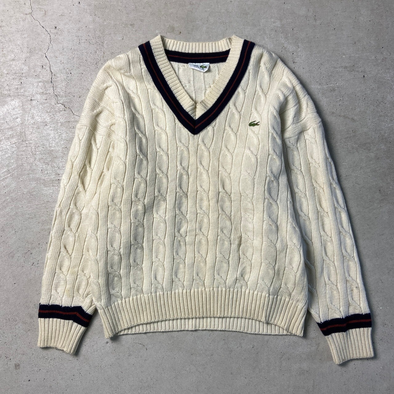 CHEMISE LACOSTE ラコステ Vネック チルデンニット ウールニット 