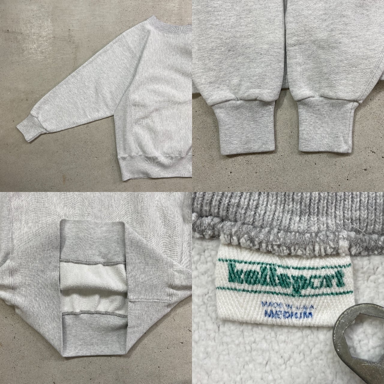 90年代 USA製 kellsport 企業ロゴプリント スウェットシャツ リバース