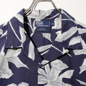 美品 2XL Clayton Lily ネイビー Polo Ralph Lauren 半袖開襟シャツ