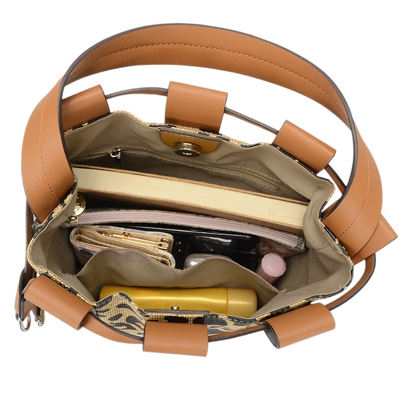 【SELECT】ヒョウ柄 ハンド・ショルダー 2WAYバッグ