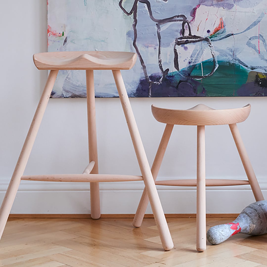 【良品】WERNER | SHOEMAKER スツール 49cm No49 Oak Shoemaker Chair - Danish Design Classic