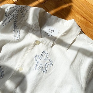 wax london / ワックスロンドン   ディドコット エンブロイダリー オープンカラーシャツ