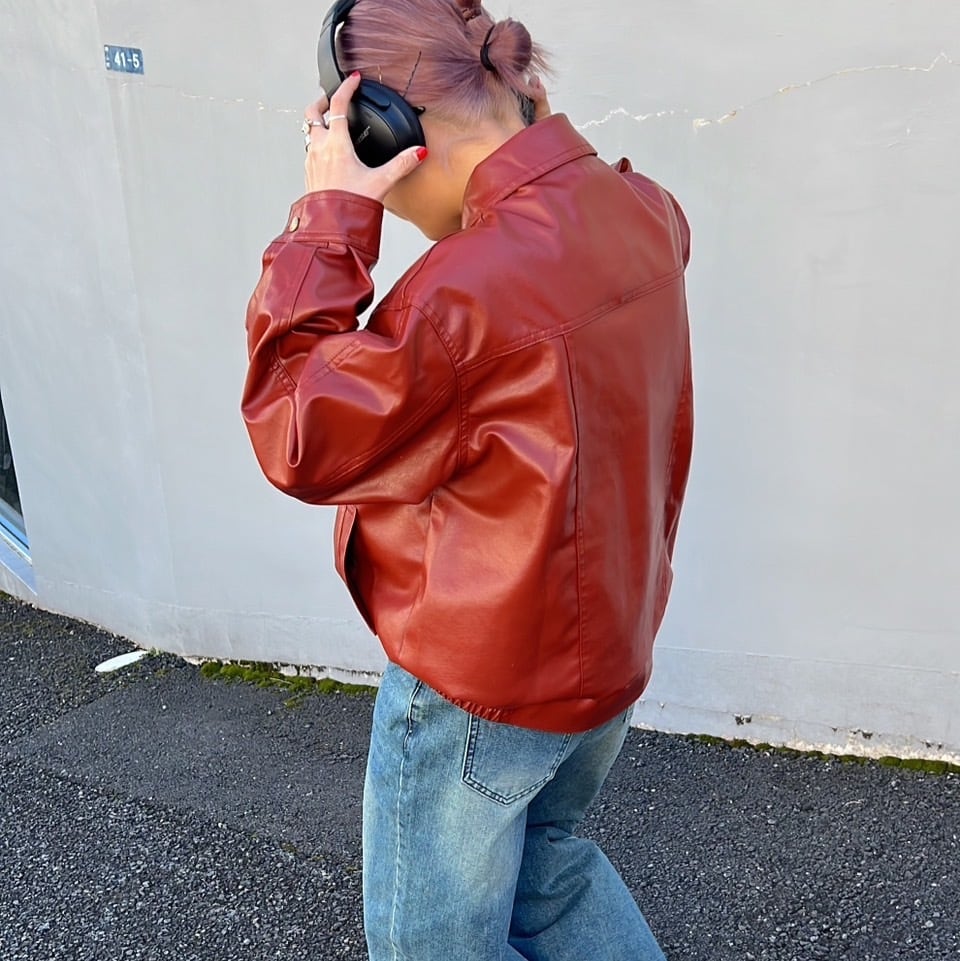 カラーフェイクレザージャケット_LN01905 | lanan(ラナン)