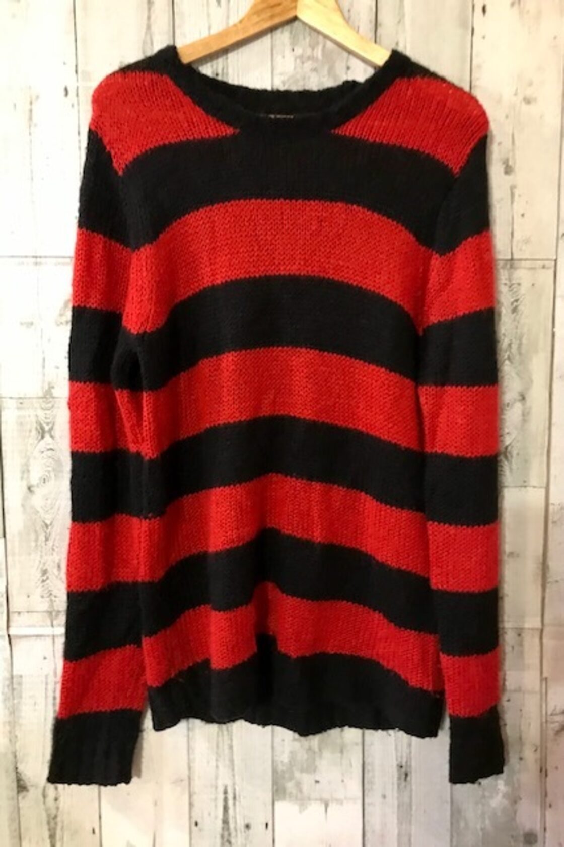 ZARA 赤黒ボーダーニット メンズ サイズ L USED | PAY ID