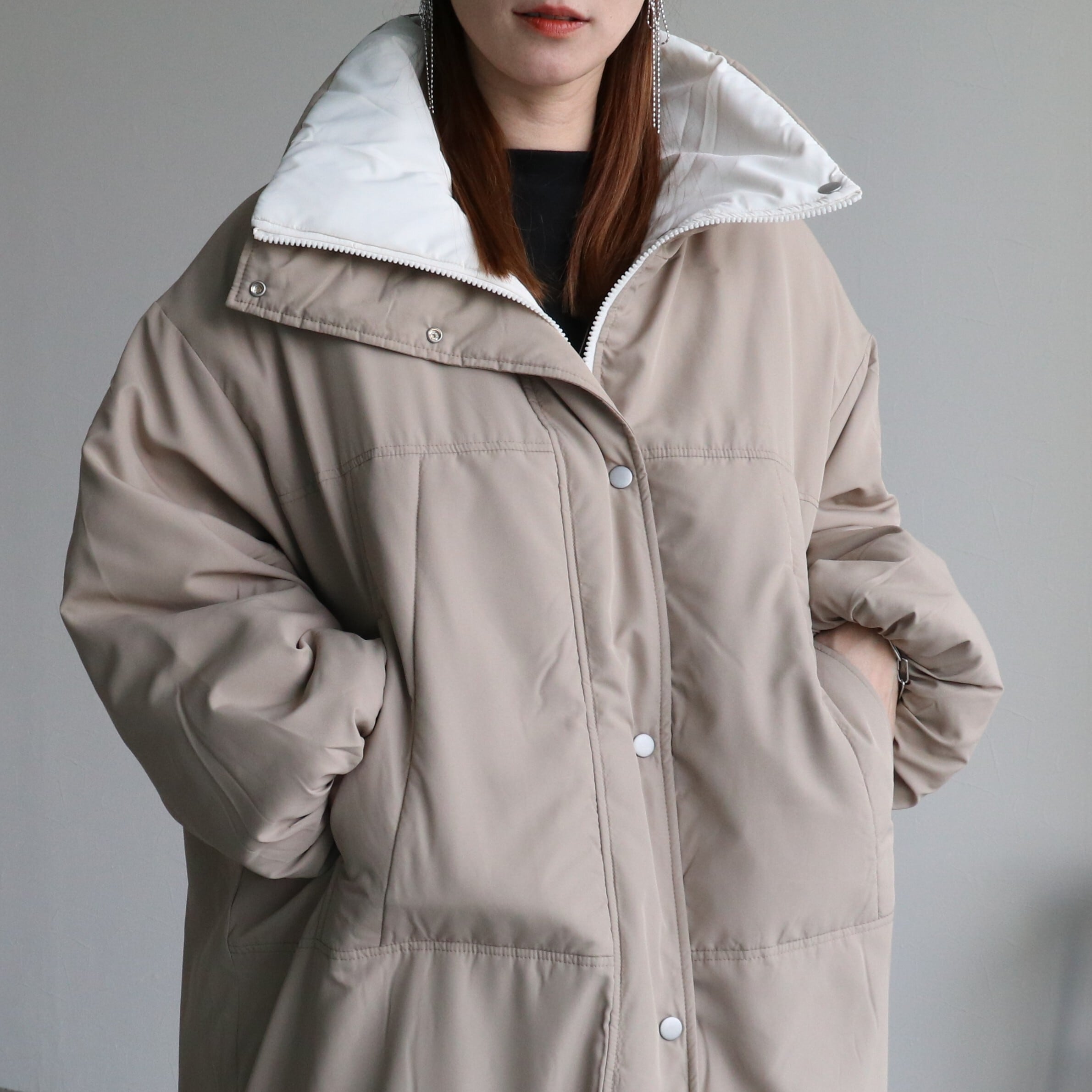 スタンドリバーシブルモンスターコート【y8211-z】宅配便送料無料/宅配