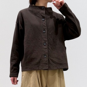pas a pas slub knit 2way bottle neck cardigan