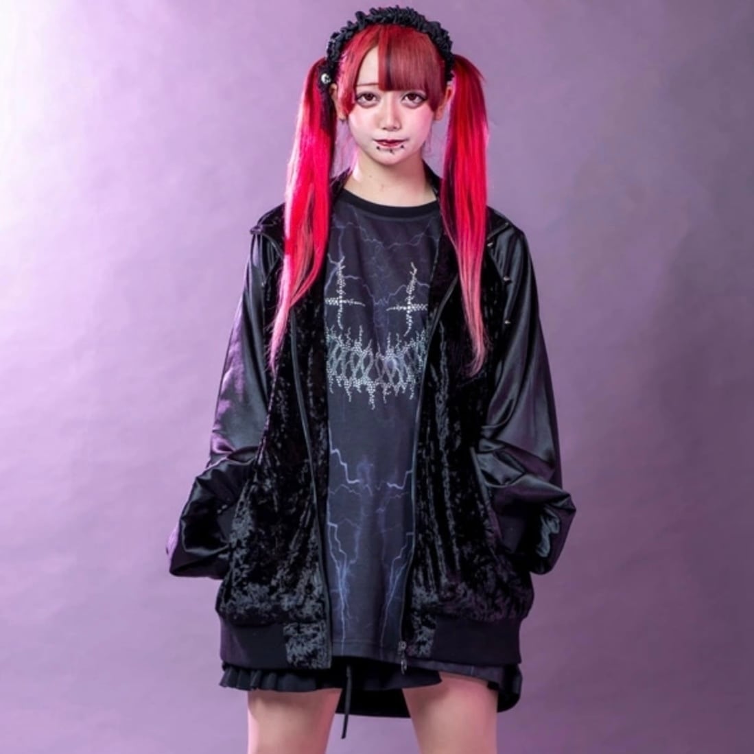 【Backstage pass】(バックステージパス) CAMELLIA(カメリア) バッククロス スカジャン  AGS5901  スカジャン ユニセックス サブカル 地雷系