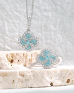 パライバトルマリン ネックレス pt950 / 0.210ct / 0.340ct