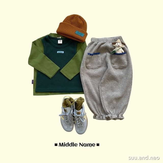 取寄:middlename 細リブベーシックT/Jr※送料無料