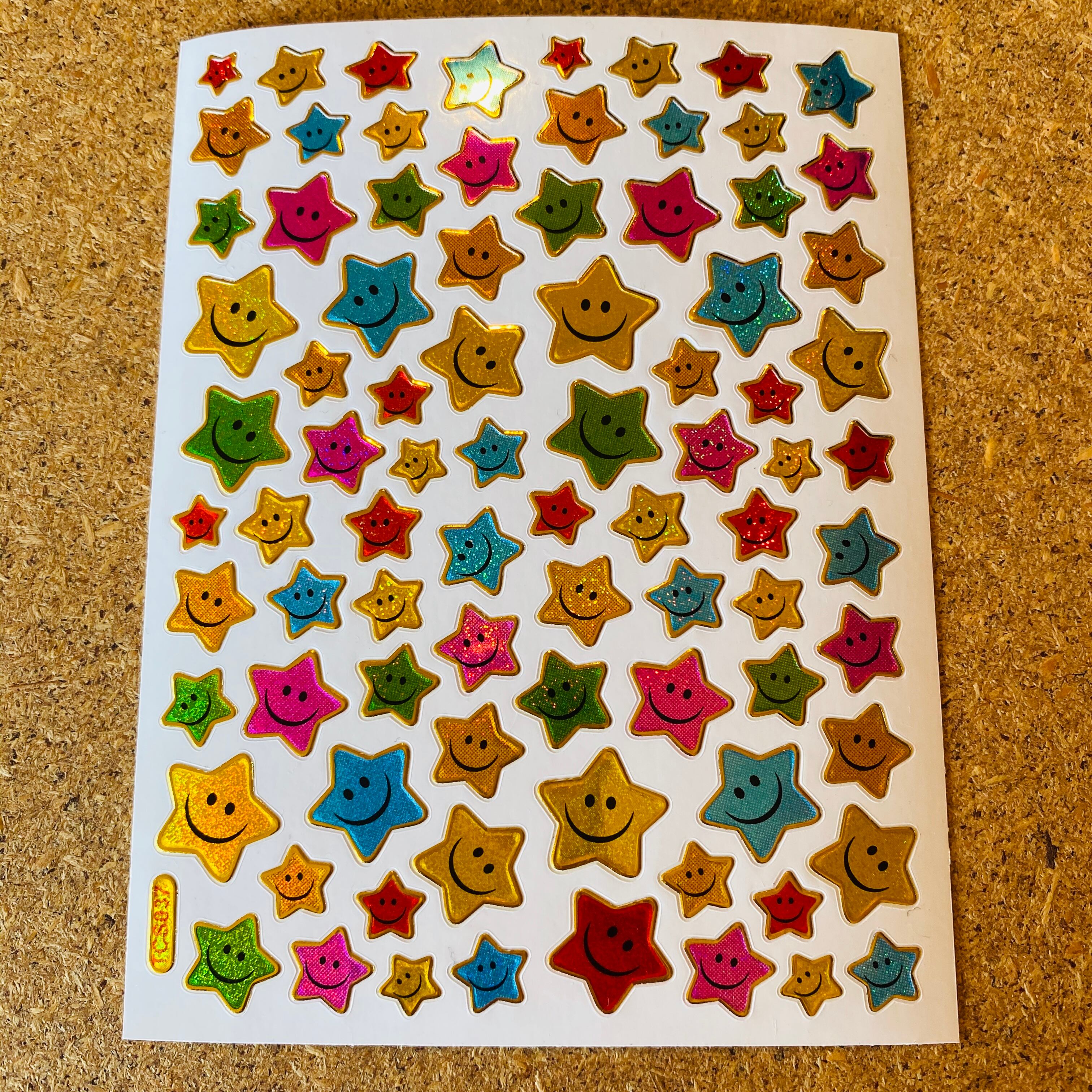 33 カラフルスター レトロキラキラシール VCS01