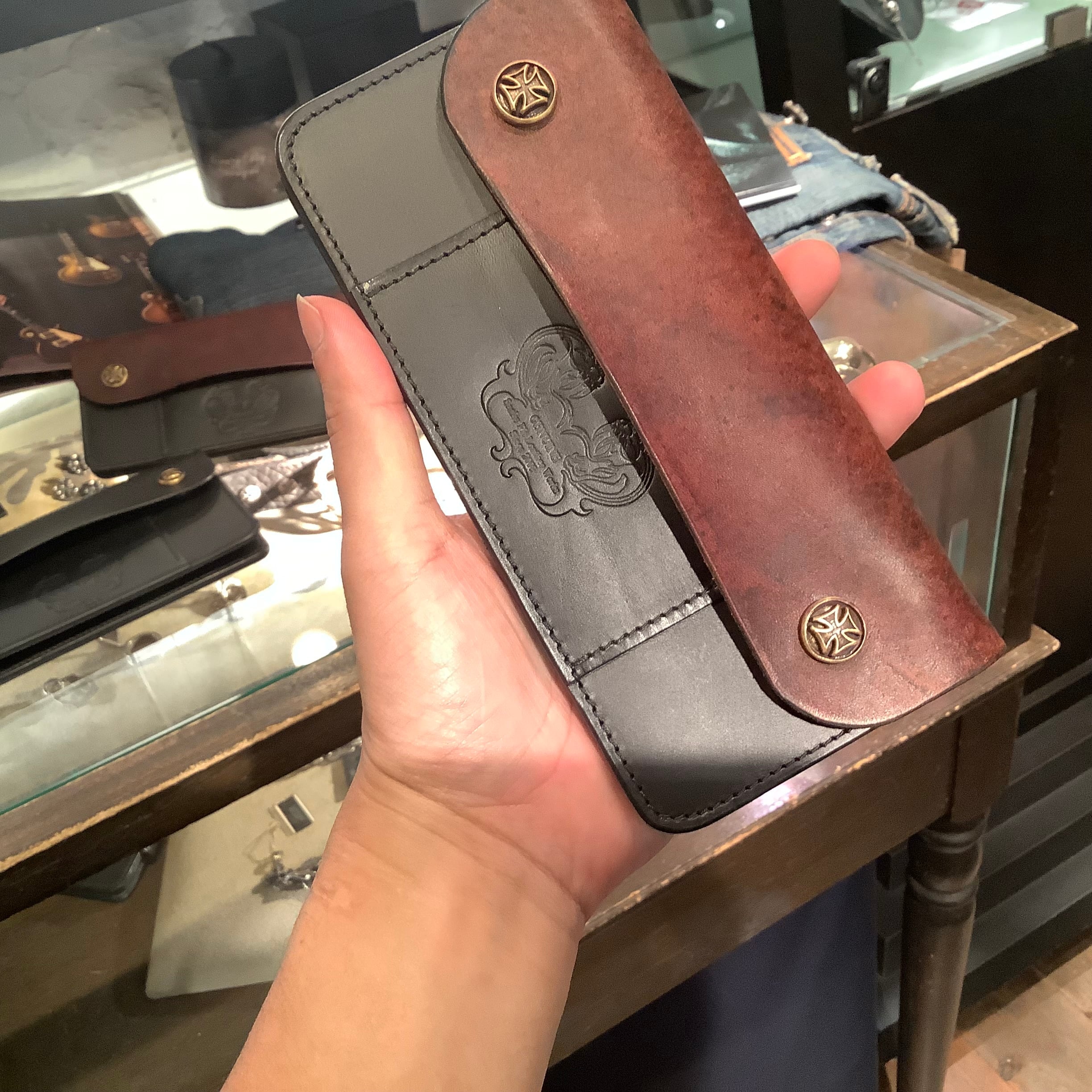 Snake Pit Leather Works tracker wallet Long Iron Cross スネーク