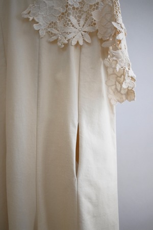 Asymmetric Lace Jumpsuit / IVORY