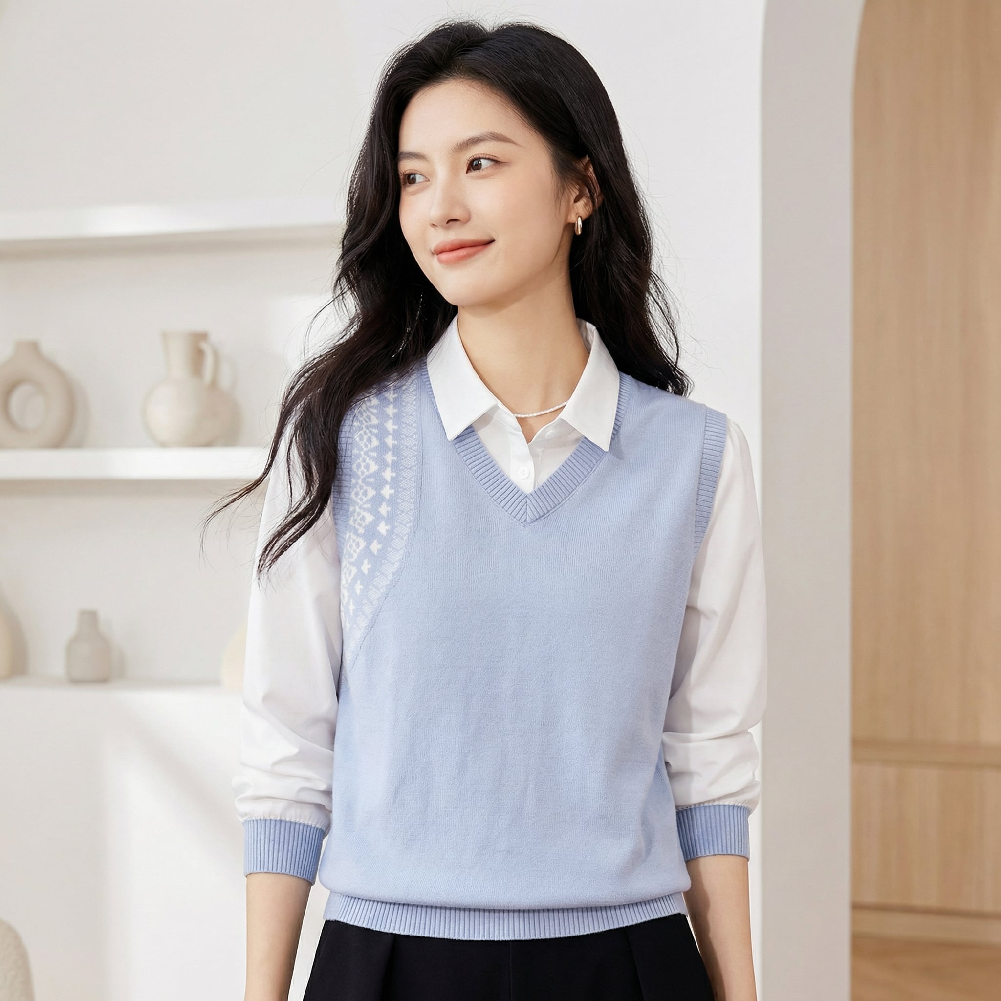 ニットスリムセーター A0452