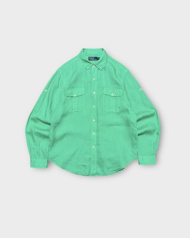 【VINTAGE】1990’s “Polo by Ralph Lauren” Linen G.I. Shirt