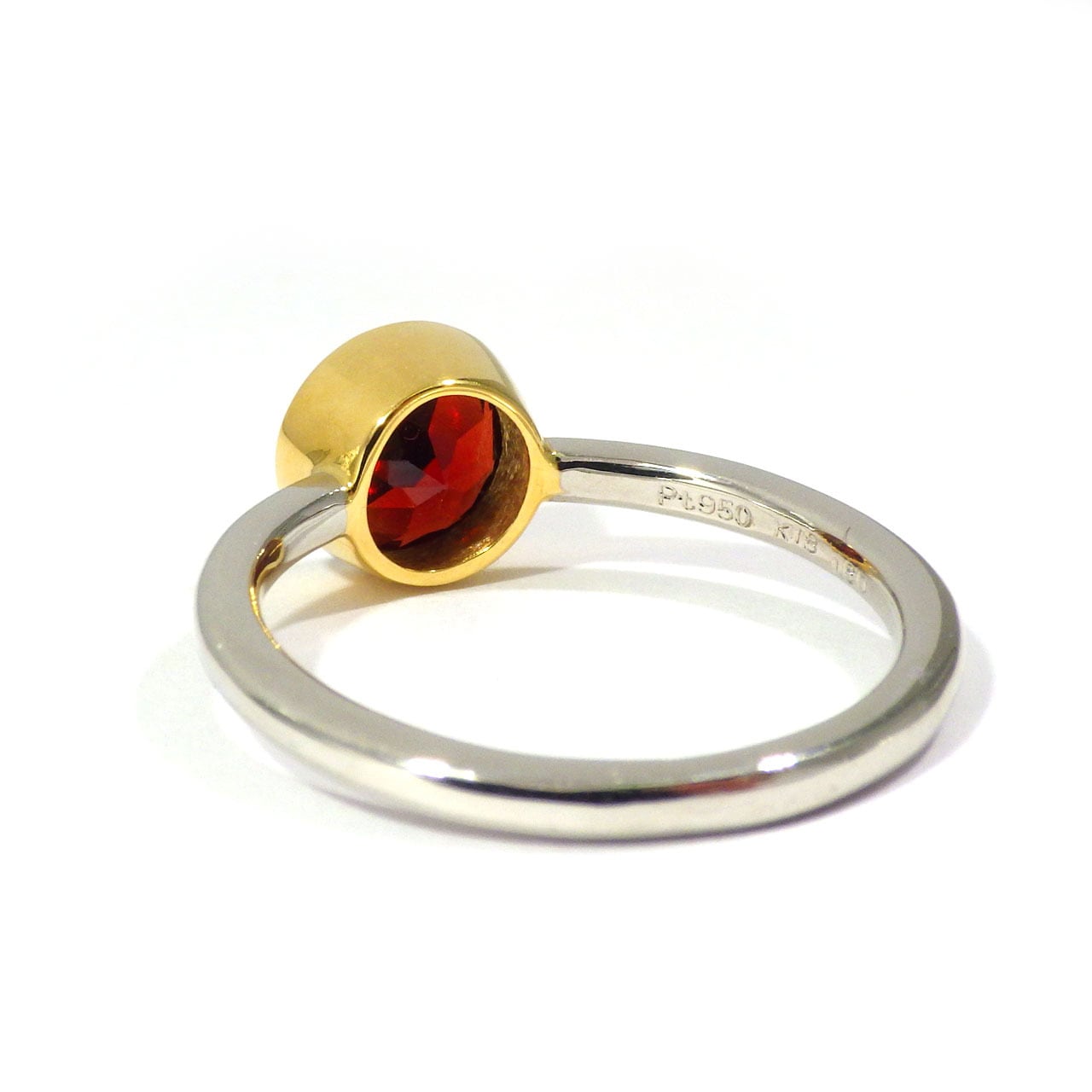 Pt950・K18YG ガーネットリング（KR70740） | KAWABE JEWELRY online shop