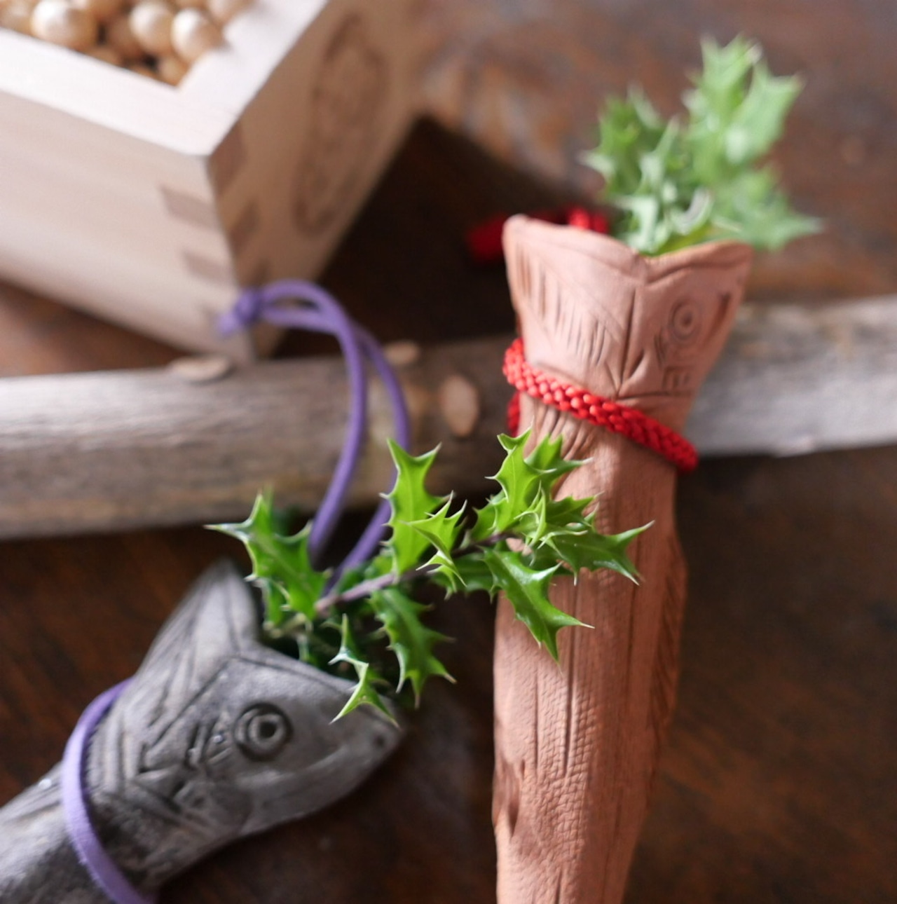 渡邊琢磨 ひいらぎいわし【柊鰯】備前焼