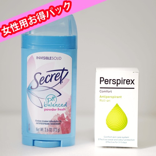 女性用 パースピレックス敏感肌用 x secret ２本セットお得パック