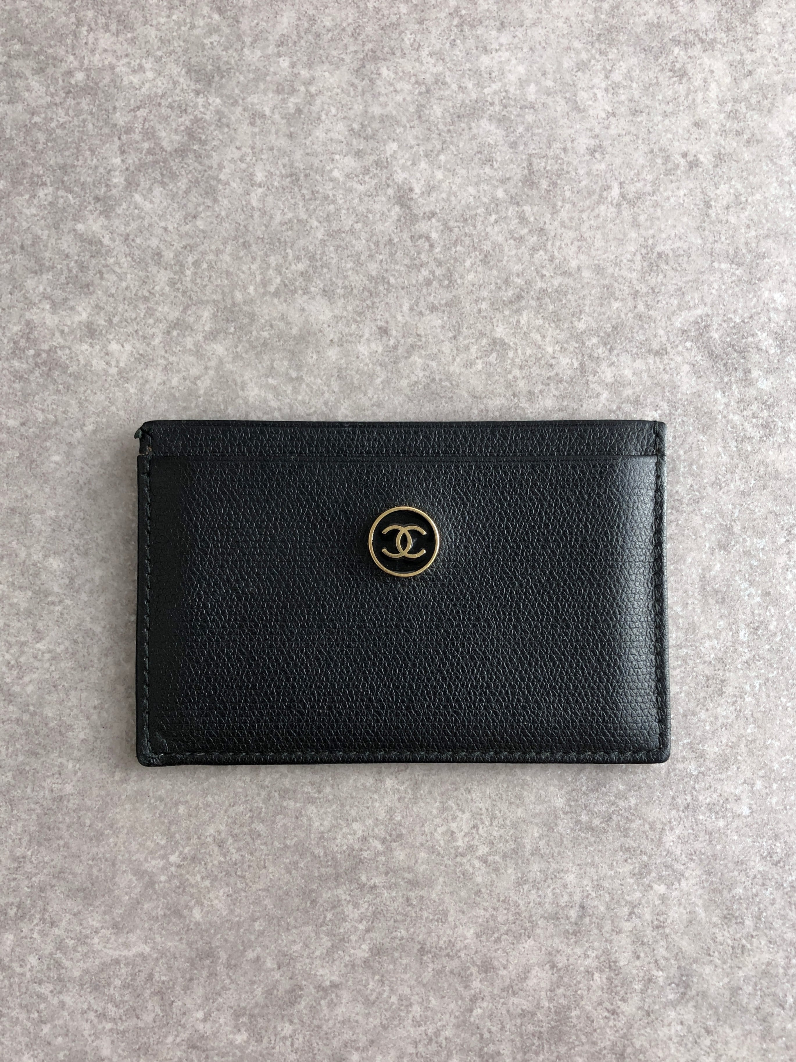 CHANEL シャネル カードケース ブラック ココボタン レザー vintage