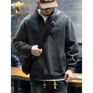 Stand collar zip pullover 1528