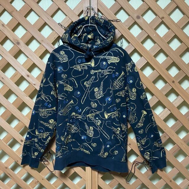 激レア STUSSY 8ボール 総柄 パーカー クレイジーパターン 希少