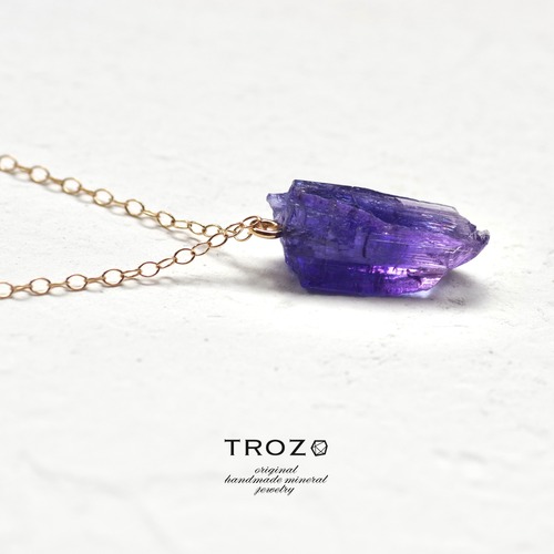 【058 Sunset Collection】 タンザナイト 鉱物原石 シルバー925 ネックレス 天然石 アクセサリー