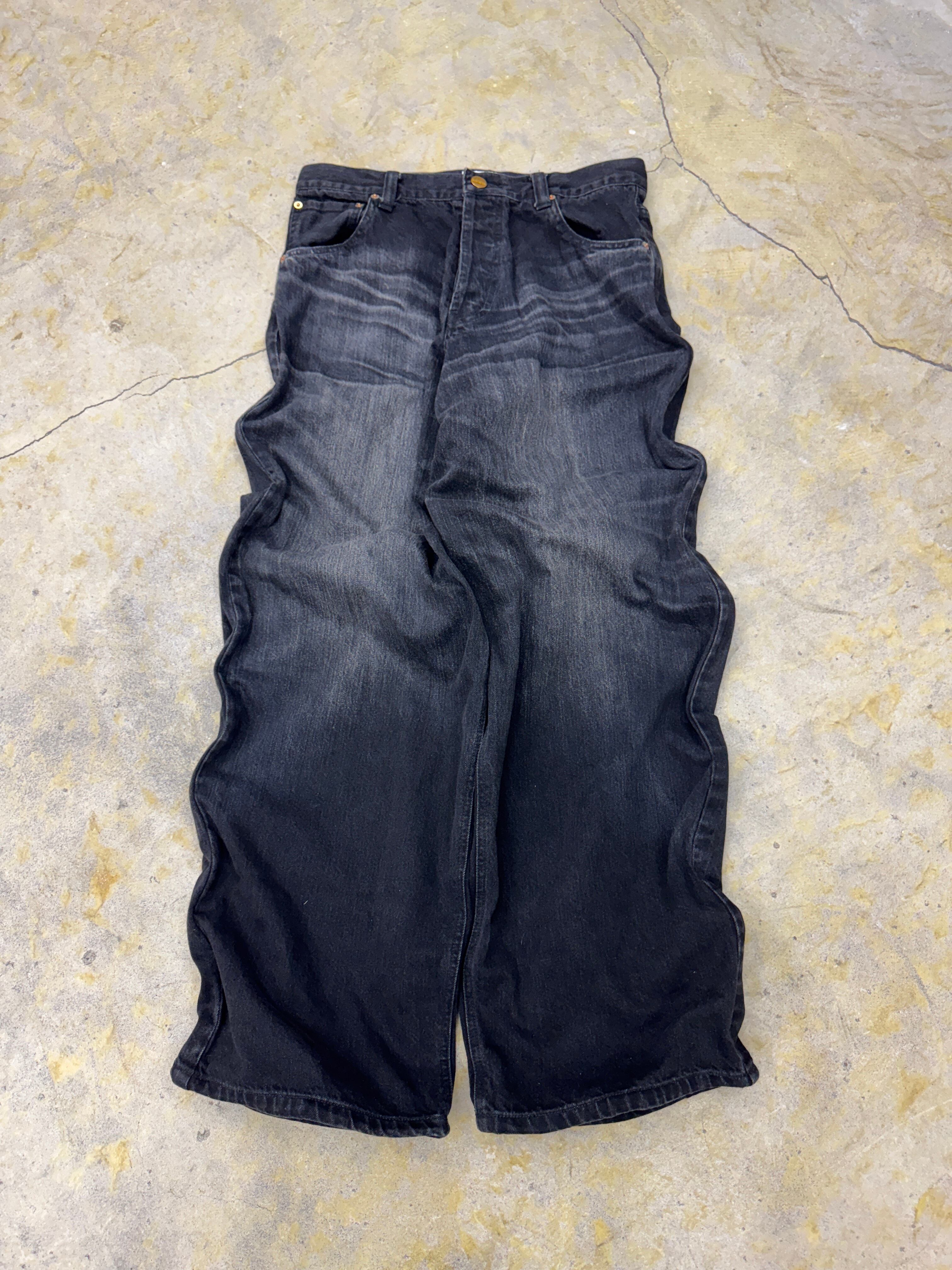 KAMIYA | Wire Denim Wide Pants | BLACK | HOWDAY