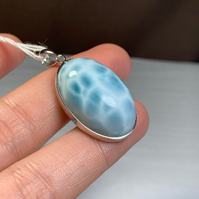 1.オーバル型・ラリマーペンダントトップ