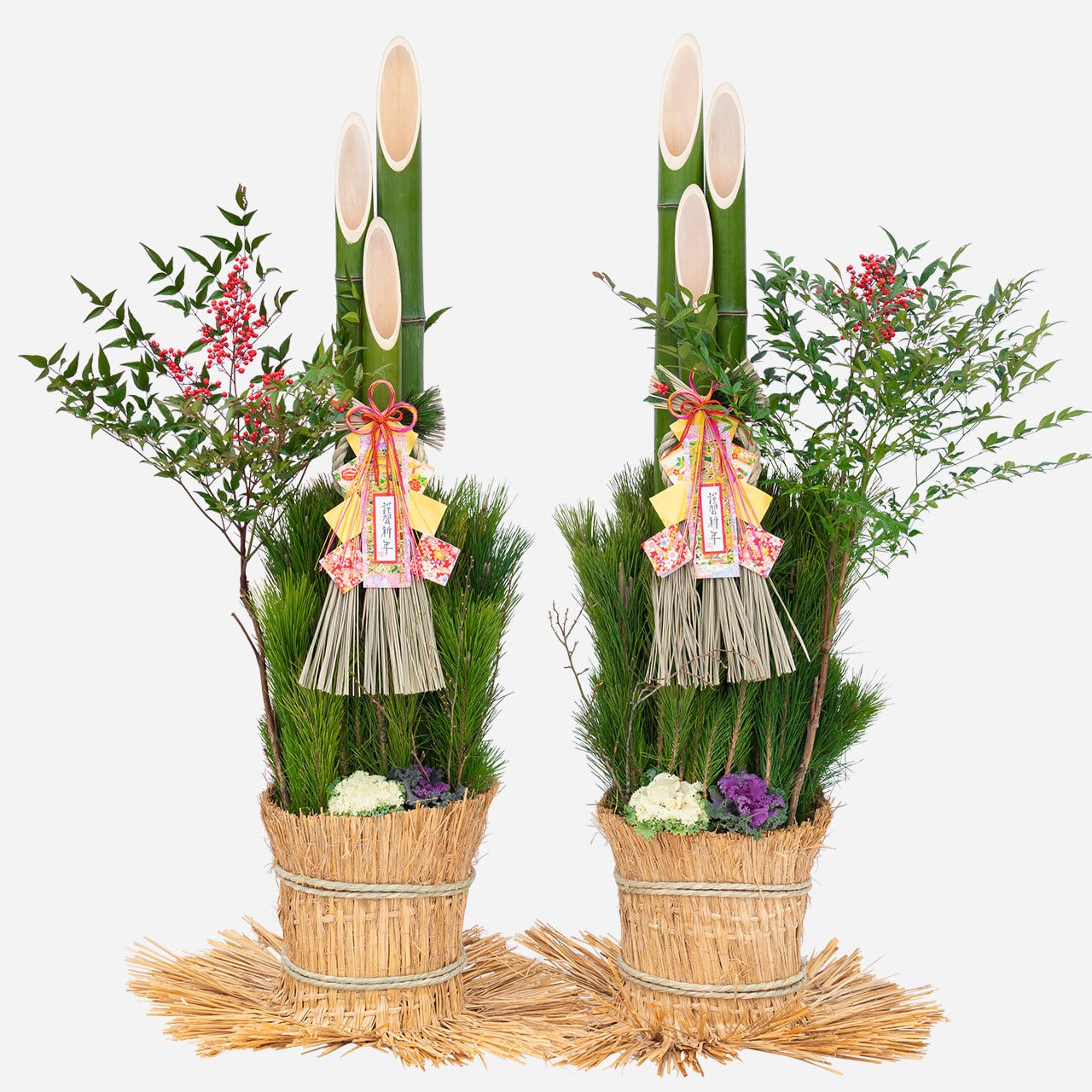 真竹若松仕上げ門松 150cm（一対） | 門松専門店 えびす屋