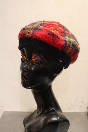 old mohair blend beret .